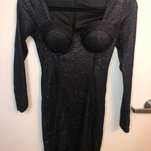 Black dress going out sparkle